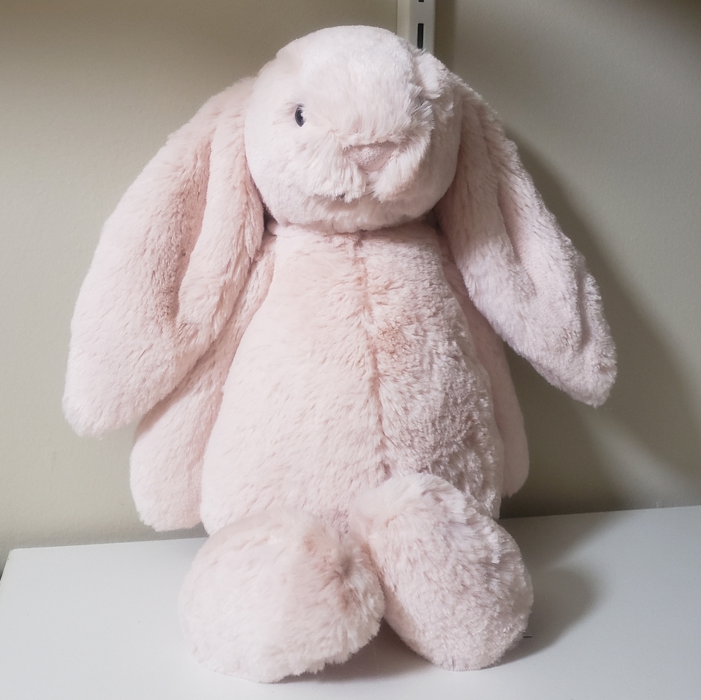 Original Jellycat Bashful Blush Bunny PINK TAIL Hard to Find BAS3BLU